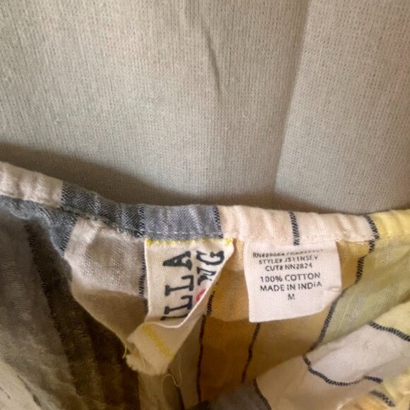 Billabong Womens Striped Tank Tube Top Removable Straps Snap Buttons - Picture 5 of 5